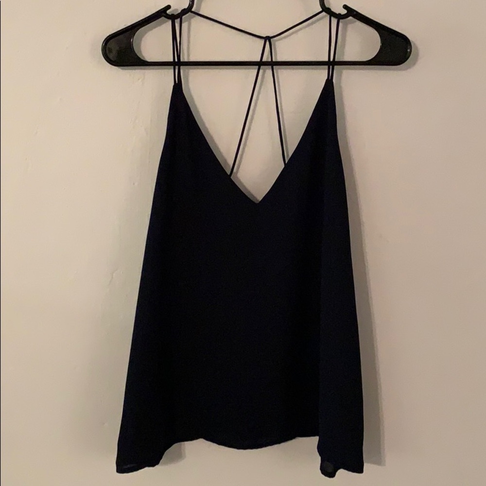 Navy top with cute back detail